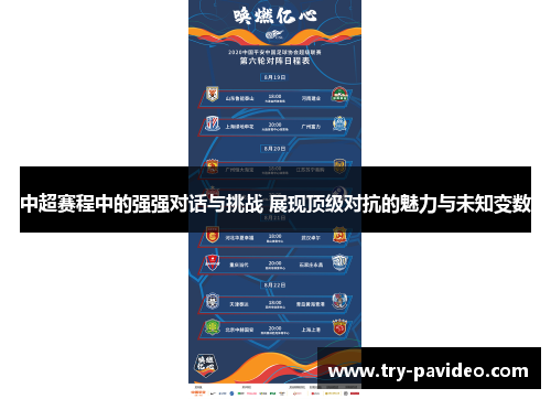 中超赛程中的强强对话与挑战 展现顶级对抗的魅力与未知变数 中超赛程中的强强对话与挑战 展现顶级对抗的魅力与未知变数