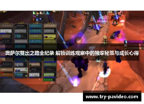 奥萨尔复出之路全纪录 解锁训练观察中的独家秘笈与成长心得 奥萨尔复出之路全纪录 解锁训练观察中的独家秘笈与成长心得